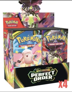 4 Booster Box Case Pokemon Mega Evolution Perfect Order (Presale) - Image 2