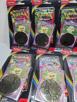 2025 Pokemon Mega Evolution Phantasmal Flames Booster Pack & Coin New Lot of 12 - Image 3