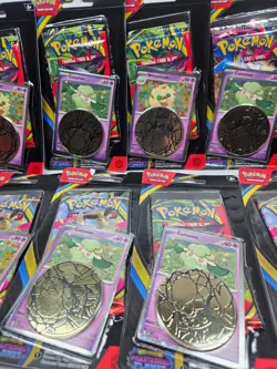 2025 Pokemon Mega Evolution Phantasmal Flames Booster Pack & Coin New Lot of 12 - Image 4