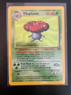 Pokemon TCG Vileplume Jungle 15/64 Holo Unlimited Holo Rare, Very Good Condition - Image 1