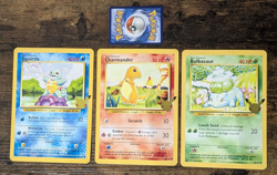 Pokemon Kanto First Partner Pack Cards 25th Anniversary JUMBO Oversized Damaged - Image 1