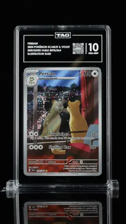TAG 10 Pokemon Persian 078/064 Illustration Rare - Shrouded - English - Not PSA! - Image 1