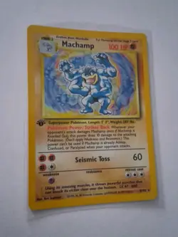 Pokemon TCG Machamp WOTC Base Set 1999 Holo Rare 1st Edition 8/102 - Image 1