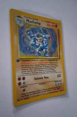 Pokemon TCG Machamp WOTC Base Set 1999 Holo Rare 1st Edition 8/102 - Image 2