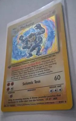 Pokemon TCG Machamp WOTC Base Set 1999 Holo Rare 1st Edition 8/102 - Image 3