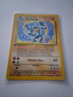 Pokemon TCG Machamp WOTC Base Set 1999 Holo Rare 1st Edition 8/102 - Image 4