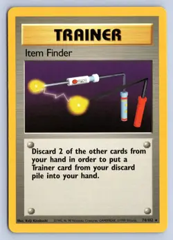 ITEM FINDER 74/102 RARE BASE SET UNLIMITED POKEMON LP - Image 1