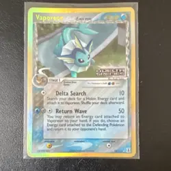 Vaporeon EX Delta Species 18/113 Holo Rare Pokemon TCG Card - Image 1