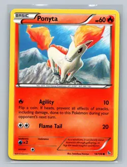 Pokemon Ponyta XY Komiya - Flashfire 14/106 Mild Play MP+ or Better - Image 1