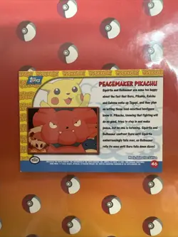 Pokemon TCG Peacemaker Pikachu Pokemon Topps Pikachu's Vacation 46 - Image 2