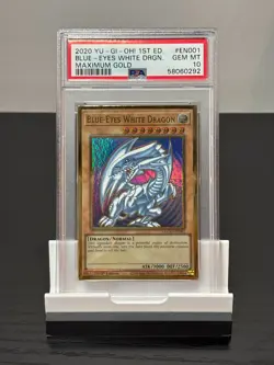 YU-GI-OH! BLUE-EYES WHITE DRAGON 1ST EDITION MAGO-EN001 PSA 10 GEM MINT - Image 1
