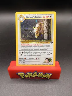 Giovanni's Persian 8/132 - Gym Challenge Unlimited Holo Rare Pokemon NM Swirl-c - Image 1