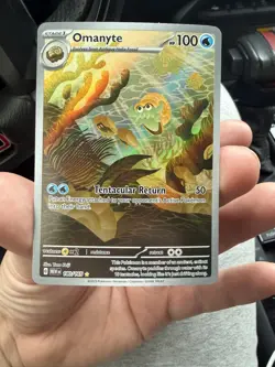 Pokemon TCG Omanyte 180/165 Sv: Scarlet & Violet 151 Illustration Rare Mint - Image 1