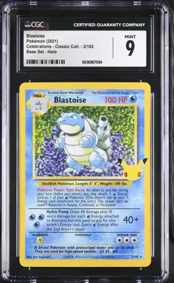 Blastoise 2021 Pokemon Celebrations - Classic Coll. CGC 9 #2 - Image 1
