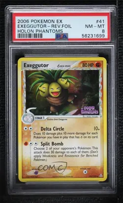 Exeggutor Reverse Foil Pokemon EX Holon Phantoms PSA 8 2006 - Image 1