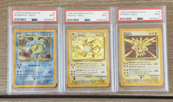 PSA 9Lot of 3 Raichu Gyarados Zapdos Base Set Holo Rare 1999 Pokemon WOTC DUTCH - Image 1