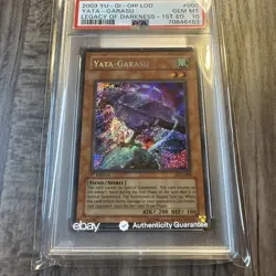 YUGIOH PSA 10 2003 Yata Garasu LOD-000 Secret Rare 1st Edition *6463 - Image 1