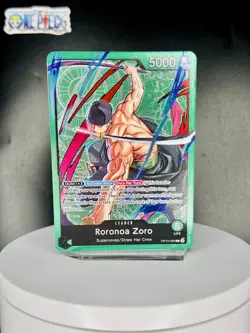 One Piece Card Game 🏴‍☠OP12-020 Roronoa Zoro "Leader" NM Alt Art Foil ENGLISH - Image 1