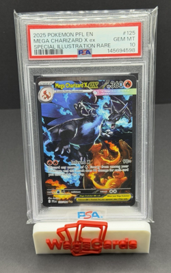 Mega Charizard X ex 125/094 Phantasmal Flames PSA 10 GEM MINT SAR Pokemon Card - Image 1