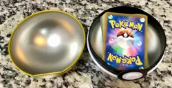Pokemon Level Ball Tin, Yellow, Black & Red, w/ 50 Mixed Trading Cards - Image 5