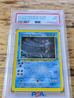 PSA 9 SHINING GYARADOS #65 holo - Neo Revelation 2001 Pokemon Card! 1st Edition - Image 1