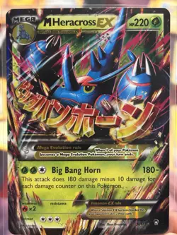 Pokemon M Heracross EX 5/111 XY Furious Fists Ultra Rare Mega Holo Card - NM - Image 1