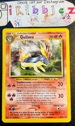 QUILAVA 47/111 LP Foggy Forest Art Neo Genesis Pokemon Card! - Image 1