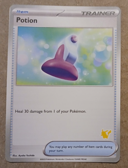 Potion Card My First Battle Pokemon Pikachu Stamped - Image 1