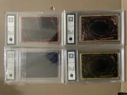 Yu-Gi-Oh God Cards Slifer Obelisk Ra + Red-Eyes Black Dragon RKT 9 Graded Lot - Image 2