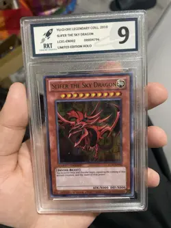 Yu-Gi-Oh God Cards Slifer Obelisk Ra + Red-Eyes Black Dragon RKT 9 Graded Lot - Image 4