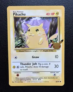 Pokemon TCG - Pikachu 58/102 - Oversized 25th Anniversary Celebrations Card - Image 1