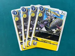 Knightmon BT5-042 Playset Battle of Omni Digimon Card Game x4 - Image 1