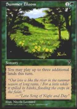 Heavy Play, English MTG Regular Summer Bloom Visions Magic the Gathering - Image 1