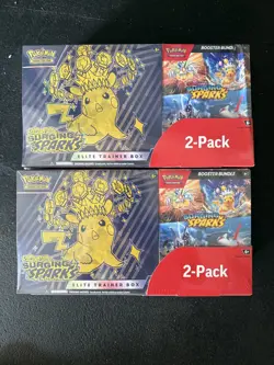 Pokemon Surging Sparks Elite Trainer Box + Booster Bundle, 2-pack ~ Costco Set - Image 1