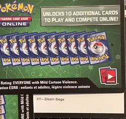 25x X&Y Steam Siege Code Card - Pokemon TCG Online Unused Messaged - Image 1