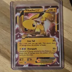 Pokemon Pikachu EX XY84 XY Promo Holo Basic HP 130 Iron Tail Overspark - Image 1