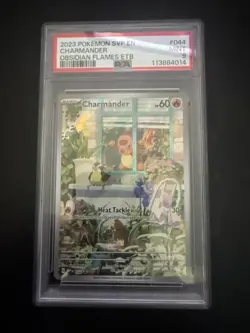 Charmander #44 Obsidian Flames ETB PSA 9 Mint 2023 Pokemon SVP en - Image 1