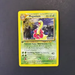 Pokemon TCG Meganium 11/111 1st Edition Holo Rare Vintage - Neo Genesis - LP - Image 2