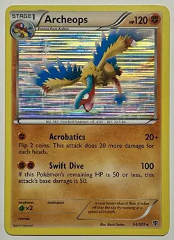 Archeops 54/101 (MP) Holo Rare Black & White: Noble Victories 2011 Pokemon TCG - Image 1