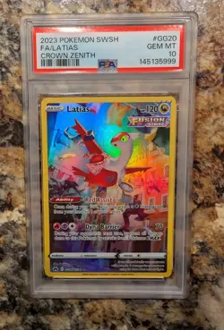 2023 POKEMON SWORD & SHIELD CROWN ZENITH #GG20 FULL ART/LATIAS PSA 10 - Image 1