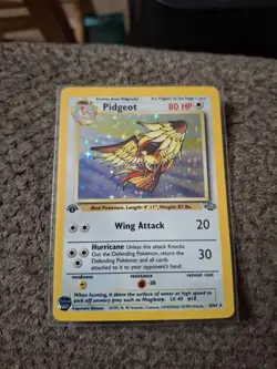 Pokemon TCG 1st Edition Pidgeot Jungle Holo Rare 8/64 Vintage WOTC MP - Image 1