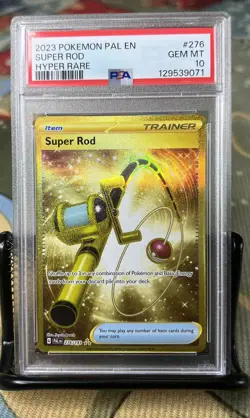 PSA 10 2023 Pokemon Scarlet & Violet Paldea Evolved Super Rod Hyper Gold 276/193 - Image 1