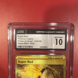 CGC 10 GEM MT Super Rod Hyper Rare 2024 Pokemon Paldea Evolved #276/193 - Image 2