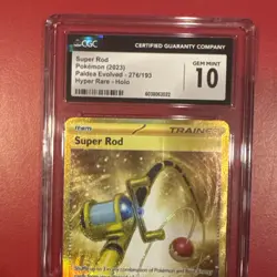 CGC 10 GEM MT Super Rod Hyper Rare 2024 Pokemon Paldea Evolved #276/193 - Image 3