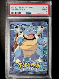 1999 Topps Pokemon Blastoise #E9 PSA 9 - Image 1