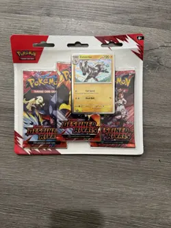 Pokemon TCG: Destined Rivals 3 Pack Zebstrika Blister New In Box Factory Sealed - Image 1