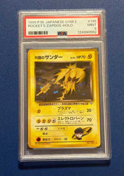 Pokemon TCG Rocket’s Zapdos #145 Holo Rare, Japanese 1999 Gym Challenge PSA 9 - Image 1
