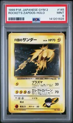 1999 POKEMON JPN GYM 2 #145 ROCKET'S ZAPDOS-HOLO PSA 9 - Image 1