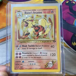 Pokemon TCG Blaine's Arcanine Gym Challenge 1/132 Holo Unlimited Rare - Image 5