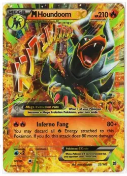 M Houndoom EX 22/162 Ultra Rare Pokemon XY BREAKthrough NM - Image 1